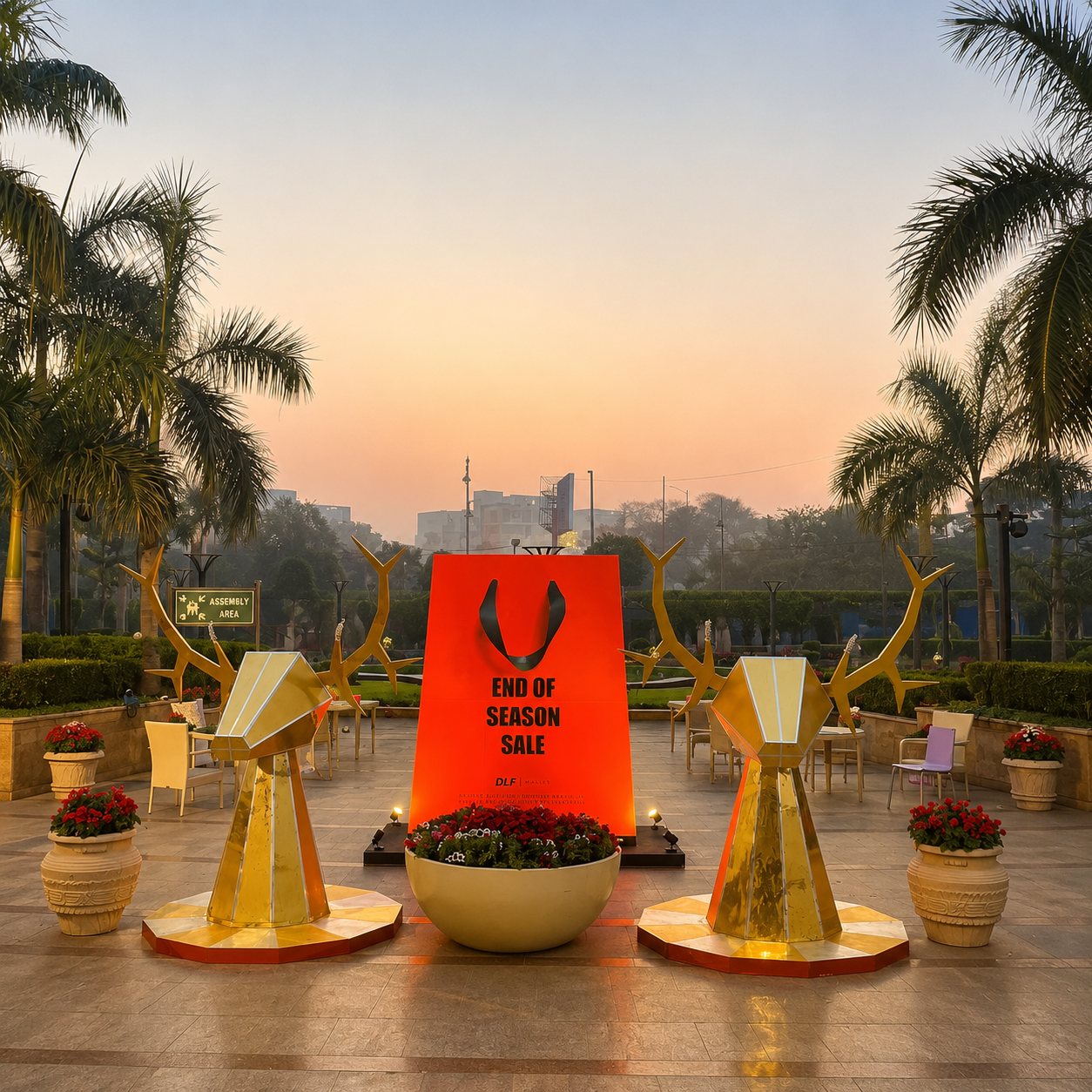 Elan-built shopping bag installation at DLF Mall, Delhi